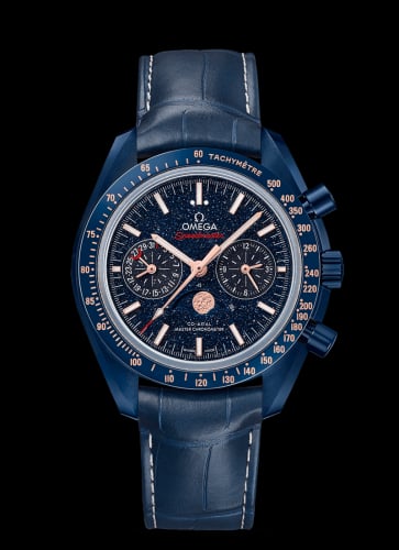 Omega Speedmaster Moonphase Chronograph Master Chronometer Blue Side of the Moon Aventurine