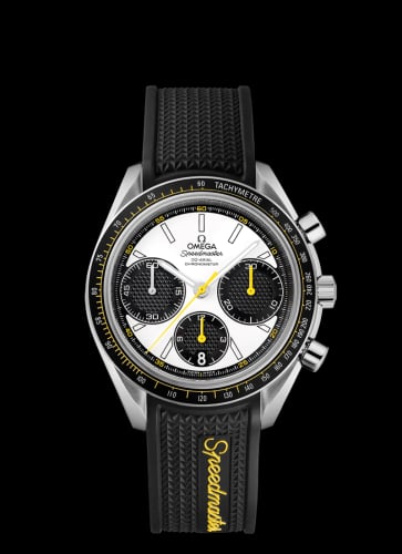 Omega Speedmaster Racing Co-Axial Chronograph Stainless Steel / Silver-Yellow / Rubber