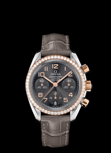 Omega Speedmaster Date 38 Stainless Steel / Red Gold / Diamond / Grey