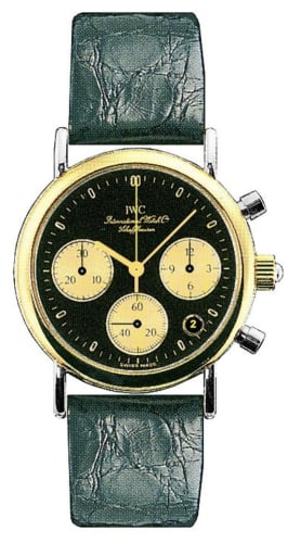IWC Schaffhausen Portofino Lady Chronograph MecaQuartz Stainless Steel / Yellow Gold / Black / Alligator
