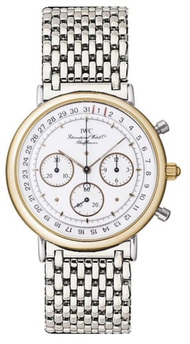 IWC Schaffhausen Portofino Chronograph MecaQuartz Stainless Steel / Yellow Gold / White / Bracelet