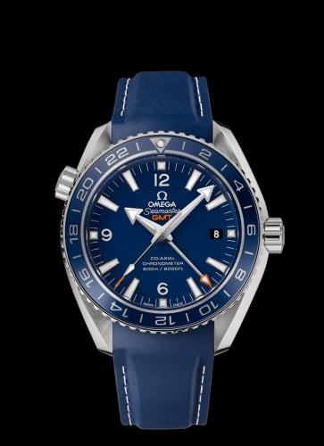 Omega Seamaster Planet Ocean 600M Co-Axial 43.5 GMT Titanium / Blue / Rubber