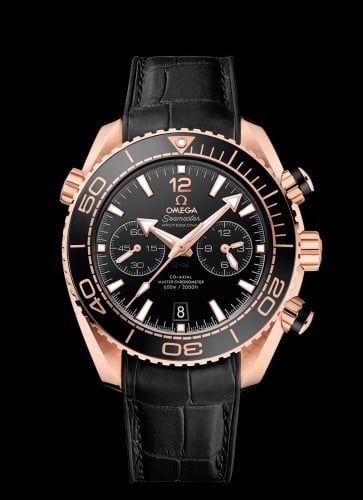 Omega Seamaster Planet Ocean 600M Co-Axial 45.5 Master Chronometer Chronograph Sedna Gold / Black / Alligator