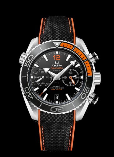 Omega Seamaster Planet Ocean 600M Co-Axial 45.5 Master Chronometer Chronograph Stainless Steel / Orange / Rubber
