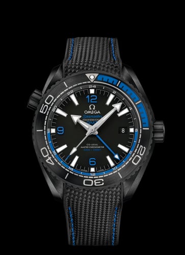 Omega Seamaster Planet Ocean 600M Co-Axial 45.5 Master Chronometer GMT Deep Black Blue