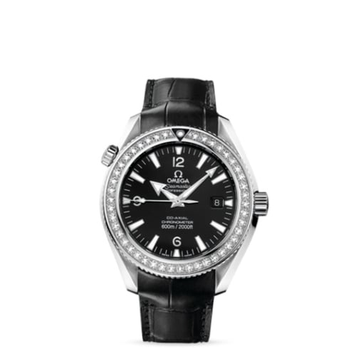 Omega Seamaster Planet Ocean 600M Co-Axial 42 Stainless Steel / Diamond / Black / Alligator