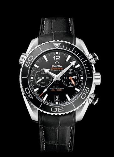 Omega Seamaster Planet Ocean 600M Co-Axial 45.5 Master Chronometer Chronograph Stainless Steel / Black / Alligator