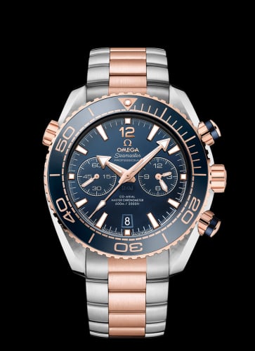 Omega Seamaster Planet Ocean 600M Co-Axial 45.5 Master Chronometer Chronograph Stainless Steel / Sedna Gold / Blue / Bracelet