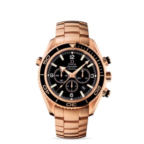 Omega Seamaster Planet Ocean 600M Co-Axial 45.5 Chronograph Red Gold / Black / Bracelet