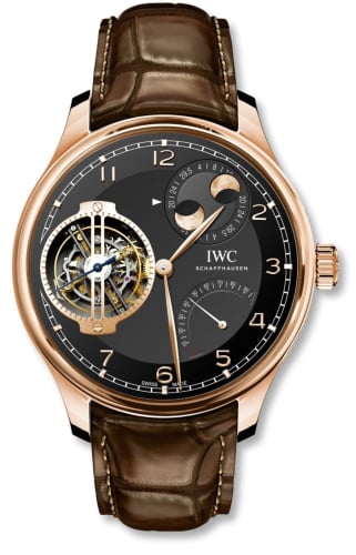 IWC Schaffhausen Portugieser Constant-Force Tourbillon Double Moon Red Gold / Black