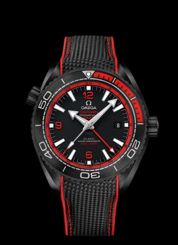 Omega Seamaster Planet Ocean 600M Co-Axial 45.5 Master Chronometer GMT Deep Black Red