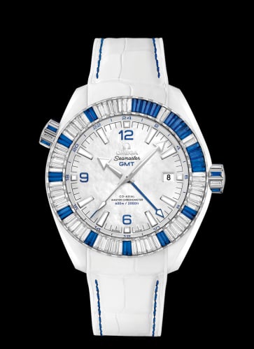 Omega Seamaster Planet Ocean 600M Co-Axial 45.5 Master Chronometer GMT Deep White Sapphire