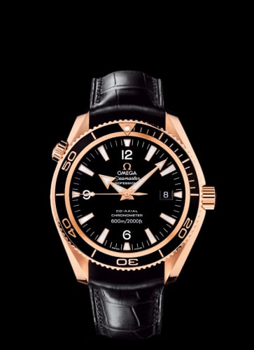 Omega Seamaster Planet Ocean 600M Co-Axial 42 Red Gold / Black / Alligator