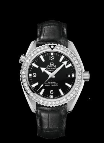 Omega Seamaster Planet Ocean 600M Co-Axial 42 Stainless Steel / Diamond / Black / Alligator