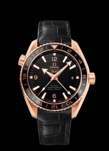 Omega Seamaster Planet Ocean 600M Co-Axial 43.5 GMT Red Gold / Ceragold / Alligator