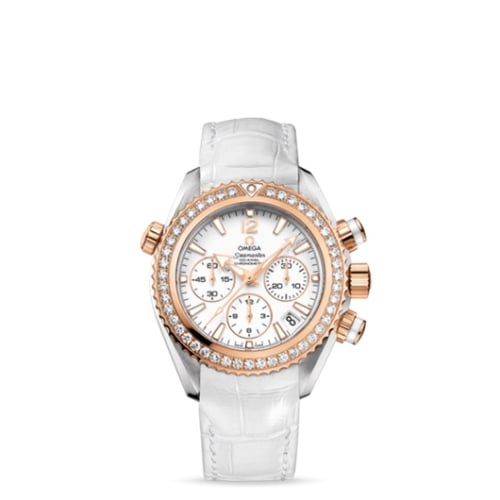 Omega Seamaster Planet Ocean 600M Co-Axial 37.5 Chronograph Stainless Steel / Red Gold / Diamond / White / Alligator