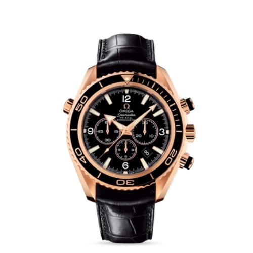 Omega Seamaster Planet Ocean 600M Co-Axial 45.5 Chronograph Red Gold / Black / Alligator