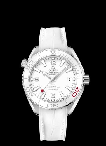 Omega Seamaster Planet Ocean 600M Co-Axial 39.5 Master Chronometer Stainless Steel / White / Alligator