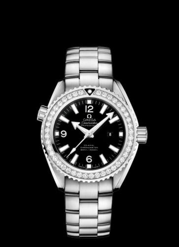 Omega Seamaster Planet Ocean 600M Co-Axial 37.5 Stainless Steel / Diamond / Black / Bracelet