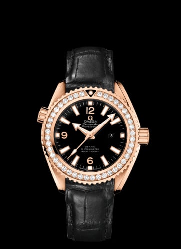 Omega Seamaster Planet Ocean 600M Co-Axial 37.5 Red Gold / Diamond / Alligator