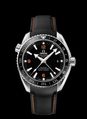 Omega Seamaster Planet Ocean 600M Co-Axial 43.5 GMT Stainless Steel / Orange Numerals / Rubber
