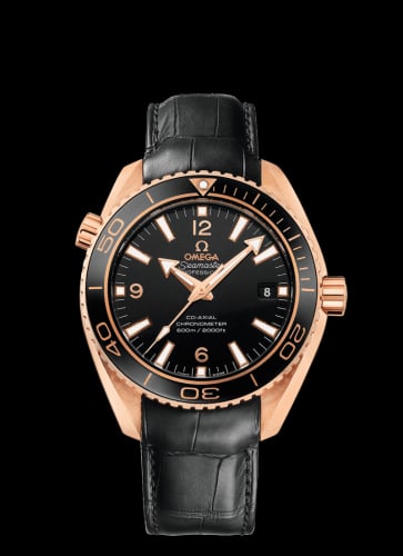 Omega Seamaster Planet Ocean 600M Co-Axial 42 Red Gold / Black / Alligator