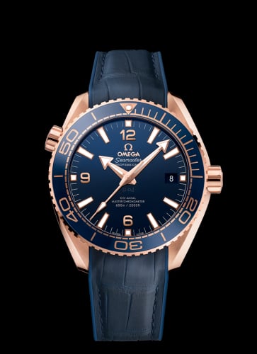 Omega Seamaster Planet Ocean 600M Co-Axial 43.5 Master Chronometer Sedna Gold / Blue / Strap