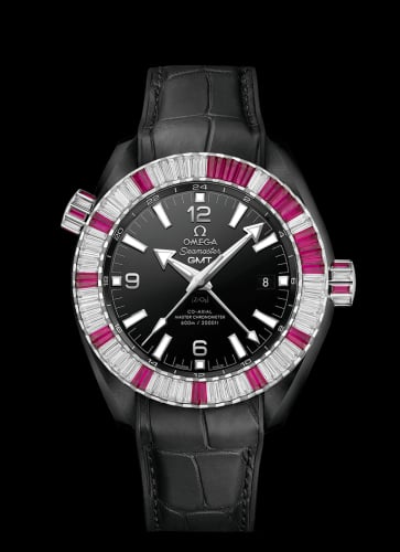 Omega Seamaster Planet Ocean 600M Co-Axial 45.5 Master Chronometer GMT Deep Black Ruby