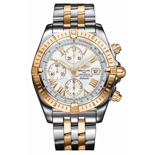 Breitling Chronomat Evolution Stainless Steel / Yellow Gold / White - Roman