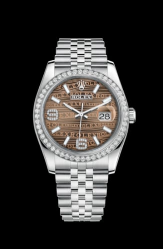 Rolex Datejust 36 Stainless Steel Diamond / Jubilee / Bronze Wave