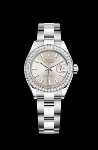 Rolex Lady-Datejust 28 Stainless Steel / Diamond / Silver / Oyster