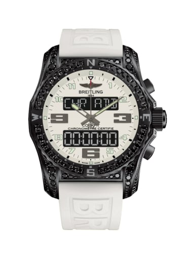 Breitling Cockpit B50 Night Mission Diamondworks Titanium / White / Rubber / Folding