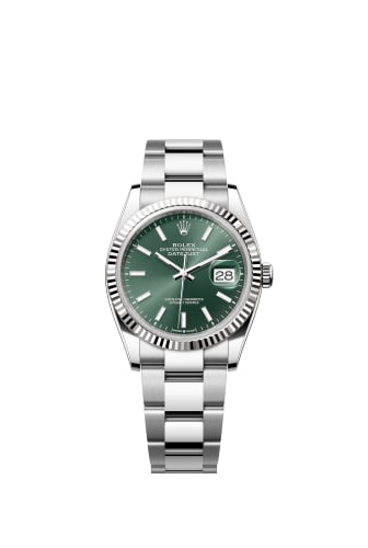 Rolex Datejust 36 Stainless Steel / Fluted / Green / Oyster