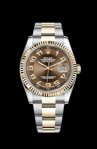 Rolex Datejust 36 Rolesor Yellow Fluted/ Oyster / Bronze Arabic