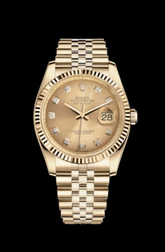 Rolex Datejust 36 Yellow Gold Fluted / Jubilee / Champagne Diamonds