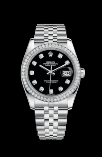 Rolex Datejust 36 Stainless Steel Diamond / Jubilee / Black Diamond