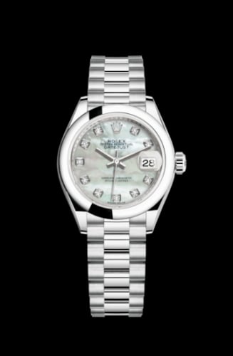 Rolex Lady-Datejust 28 Platinum Domed / President / MOP