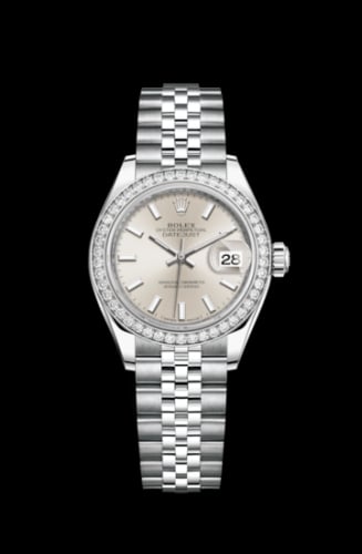 Rolex Lady-Datejust 28 Stainless Steel / Diamond / Silver / Jubilee