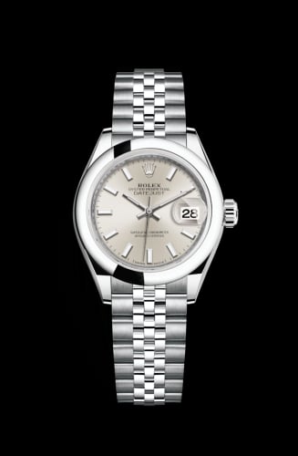 Rolex Lady-Datejust 28 Stainless Steel Domed / Silver / Jubilee