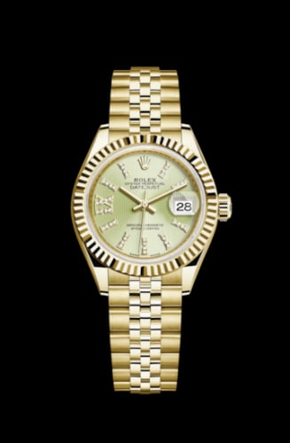 Rolex Lady-Datejust 28 Yellow Gold Fluted / Jubilee / Champagne Diamond