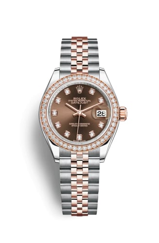 Rolex Lady-Datejust 28 Rolesor Rose Diamond / Jubilee / Chocolate Diamond