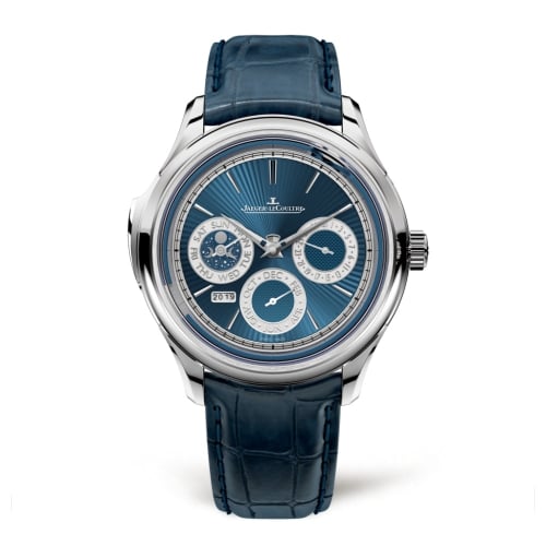Jaeger-LeCoultre Master Grande Tradition Minute Repeater Perpetual Calendar White Gold / Blue Enamel / Alligator