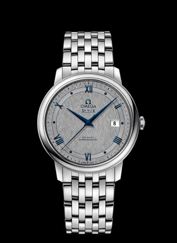 Omega De Ville Prestige Co-Axial 39.5 Stainless Steel / Vintage Grey Silk / Bracelet