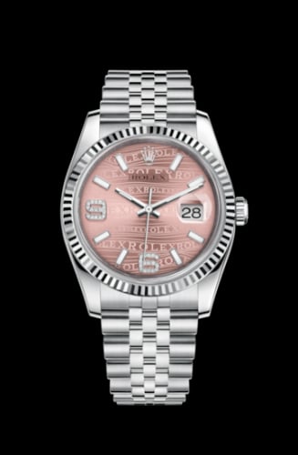 Rolex Datejust 36 Stainless Steel Fluted / Jubilee / Pink Wave