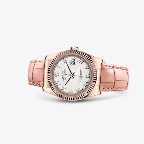 Rolex Datejust 36 Everose Strap Ivory Roman