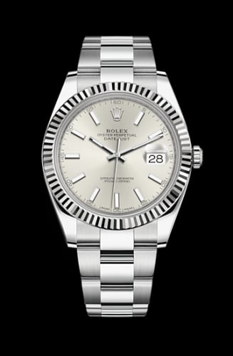 Rolex Datejust 41 Stainless Steel Fluted / Oyster / Silver