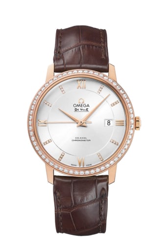 Omega De Ville Prestige Co-Axial 39.5 Red Gold / Diamond / Silver Diamond