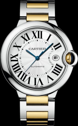 Cartier Ballon Blue de Cartier 42 Automatic Stainless Steel / Yellow Gold / Silver / Bracelet