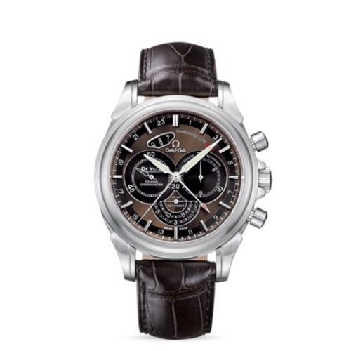 Omega De Ville Co-Axial 44 Chronoscope GMT Stainless Steel / Brown