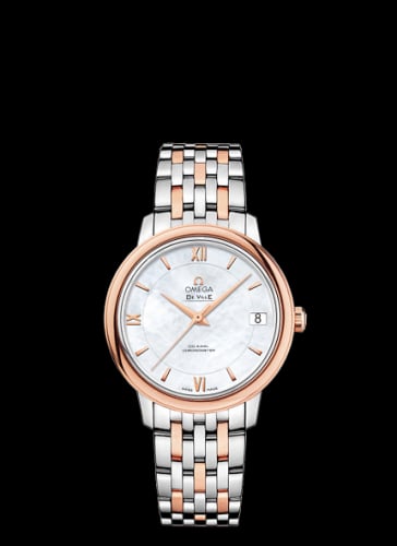 Omega De Ville Prestige Co-Axial 32.7 Stainless Steel / Red Gold / MOP / Bracelet